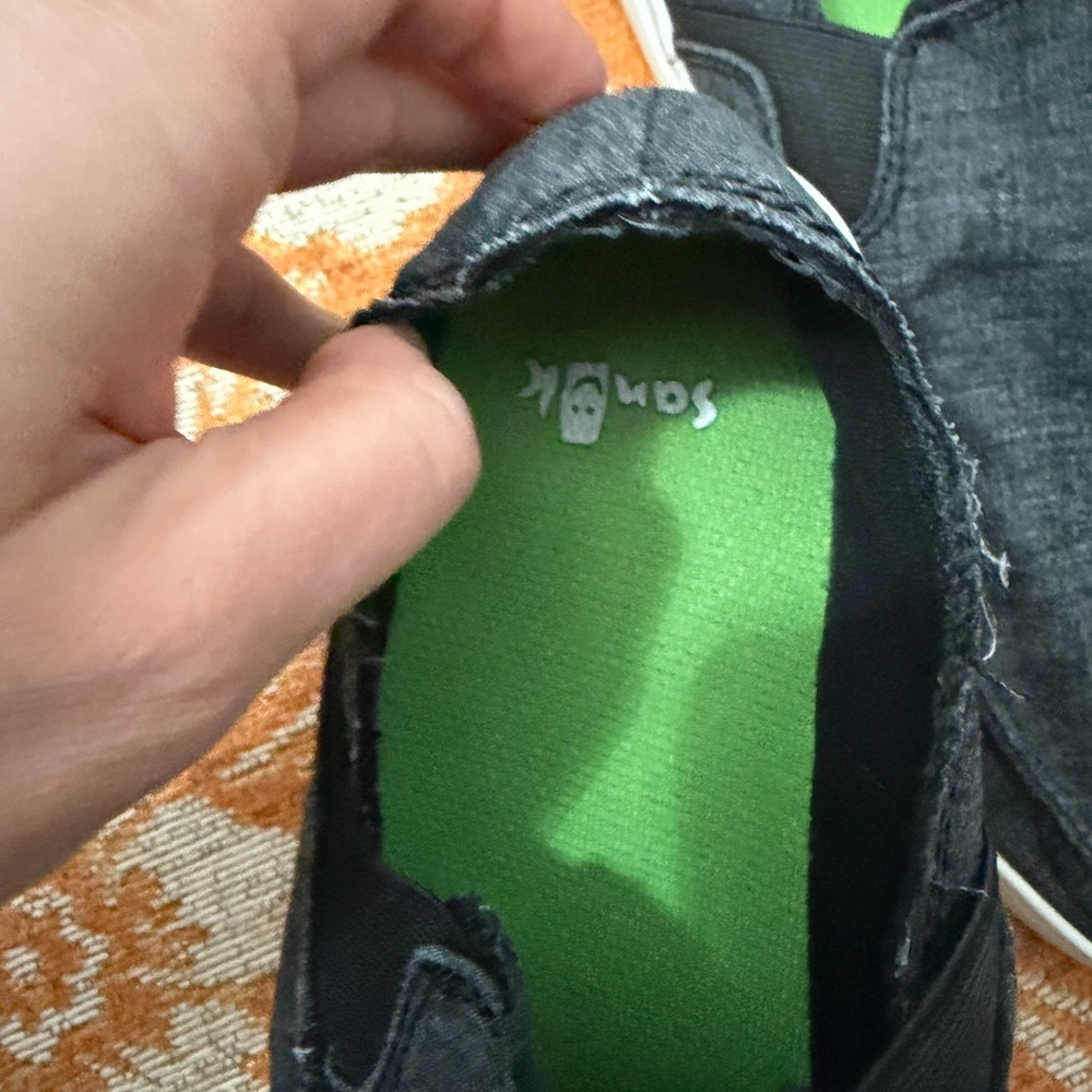 Sanuk Men's Charcoal Slip-On Loafers - Picture 3 of 5